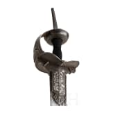 An Indian khanda with silver plated hilt, circa 1800