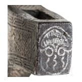 A silver damascened Tibetan axe blade, 17th/18th century