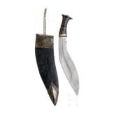 A Nepalese silver mounted Kukri, 19th century