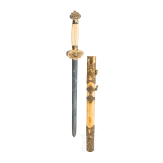 A Chinese ivory mounted minature jian, 19th century