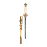 A Chinese ivory mounted minature jian, 19th century
