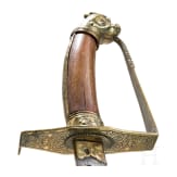 A saber with lion's head pommel, Cambodia, 19th century