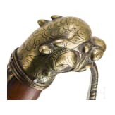 A saber with lion's head pommel, Cambodia, 19th century