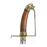 A saber with lion's head pommel, Cambodia, 19th century
