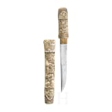 An ivory mounted Tanto, late 19th century