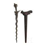 An Indonesian keris sajen with naga blade, Java, circa 1900