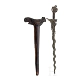 An Indonesian keris sajen with naga blade, Java, circa 1900