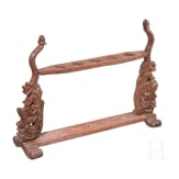 A meranti wood kris stand, Indonesia, 20th century