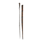 A tall Algerian brass-inlaid flyssa, 19th century