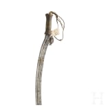 A Central African sickle knife of the Azande or Niam-Niam tribe