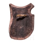A late Gothic Austrian horseman's hand shield with coat of arms, mid-15th century