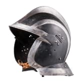 A South German or Swiss black and white burgonet, circa 1560/70