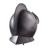 A blackened German burgonet, circa 1600