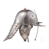 A Polish officer's heavy lobster-tailed burgonet, mid 17th century