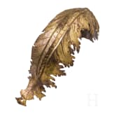A fire gilt mount of a Venetian parade barbuta, 17th/18th century