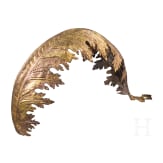 A fire gilt mount of a Venetian parade barbuta, 17th/18th century