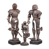 Tree German miniature suits of armour, ca. 1900