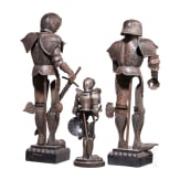 Tree German miniature suits of armour, ca. 1900