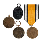 Vier preu&szlig;ische Kriegsdenkm&uuml;nzen aus den Jahren 1813 bis 1815