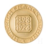 Goldmedaille anl&auml;&szlig;lich des 100-j&auml;hrigen Firmenjubil&auml;ums der Firma Franck in Ludwigsburg