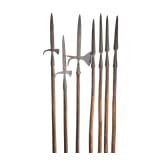 Seven German peasant polearms, German, 18th century.