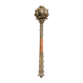 A fine Transylvanian silver-mounted mace, mid 19th century
