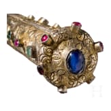 A fine Transylvanian silver-mounted mace, mid 19th century