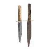 Two Bowie knives, England, circa 1860