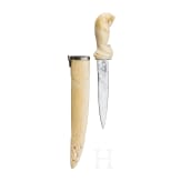 A walrus ivory mounted dagger, Pawlowo, ca. 1910