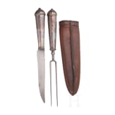 A German set of silver travelling cuttlery, mid 18th century