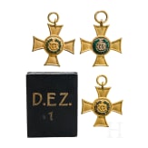 Konvolut von drei Dienst-Ehrenzeichen 1. Klasse 1891 - 1921