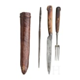 A german set of travelling cuttlery, first half of the 19th century