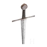 A short German hand-and-half thrusting sword (estoc), first half of the 15th century