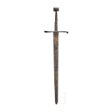 A Hungarian knightly hand-and-a-half sword, mid-15th century