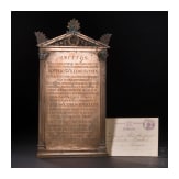 Robert Wilhelm Bunsen - Bronzetafel der Universit&auml;t Heidelberg, datiert 1881