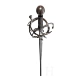 A Dutch or English rapier with silver-inlaid hilt, circa 1610
