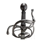 A Dutch or English rapier with silver-inlaid hilt, circa 1610