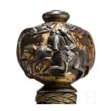 A Dutch or Flemish cup-hilt rapier with chiselled decoration, mid-17th century