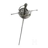 An Italian cup-hilted rapier with openwork guard, mid 17th century