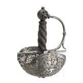 An Italian cup-hilted rapier with openwork guard, mid 17th century