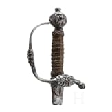 A chiseled smallsword by Jasper Bongen in Solingen, ca. 1660