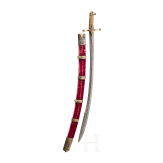 A silver-mounted Polish sabre set with turquoises, 2nd half of the 17th century