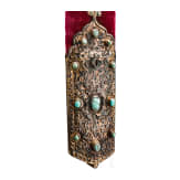 A silver-mounted Polish sabre set with turquoises, 2nd half of the 17th century
