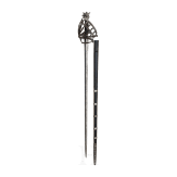 A significant Italian silver-mounted officer's schiavona with Prussian sword blade, 17th/18th century