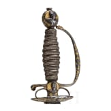 A fine French smallsword with chiselled hilt, circa 1730