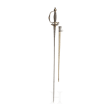 A fine French small-sword with gold and silver damascened hilt, circa 1730