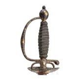 A fine French small-sword with gold and silver damascened hilt, circa 1730