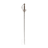 A German small-sword with chiselled hilt, circa 1740