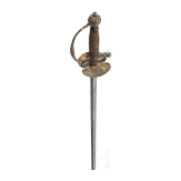 A German small-sword with chiselled hilt, circa 1740