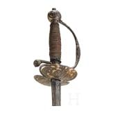 A German small-sword with chiselled hilt, circa 1740